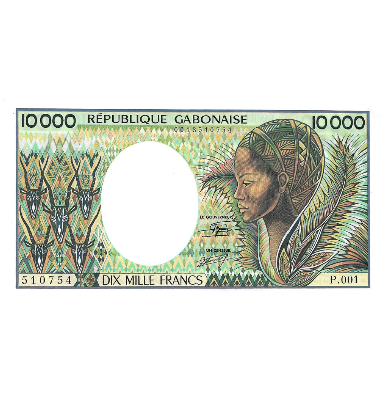 Gabón 10.000 Francos 1984 Pick 7a NO UNC